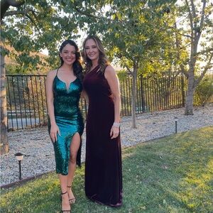 Lulu's Sparkling Teal Sequin Dress